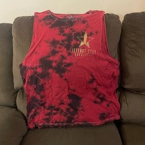 Jeffree Star Cosmetics Unicorn Blood Tie Dye cut off tank top